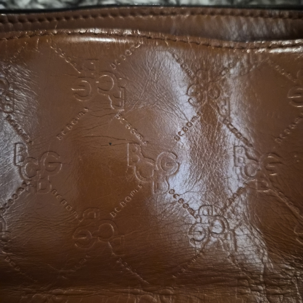 BCBGirls Brown Leather Satchel - Picture 4 of 6
